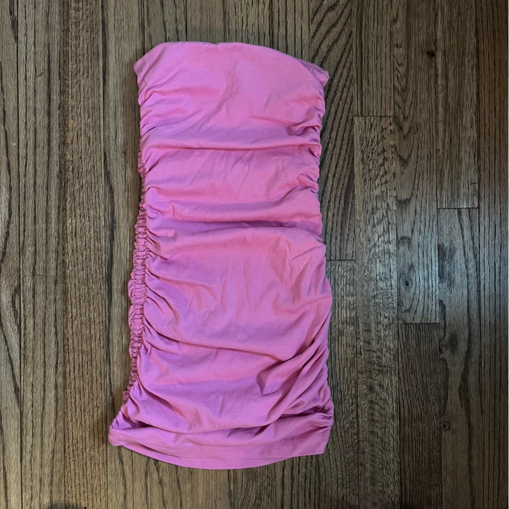Zara Pink Strapless Mini Dress
